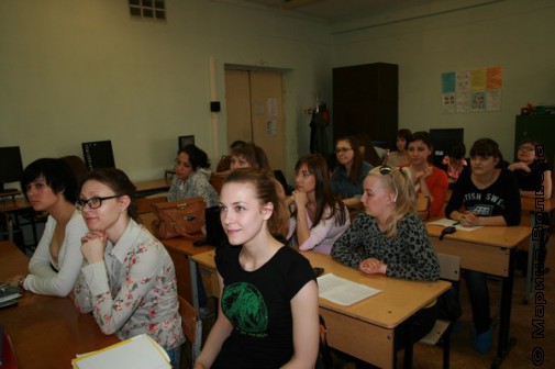 На встрече со студентами университета Екатеринбурга