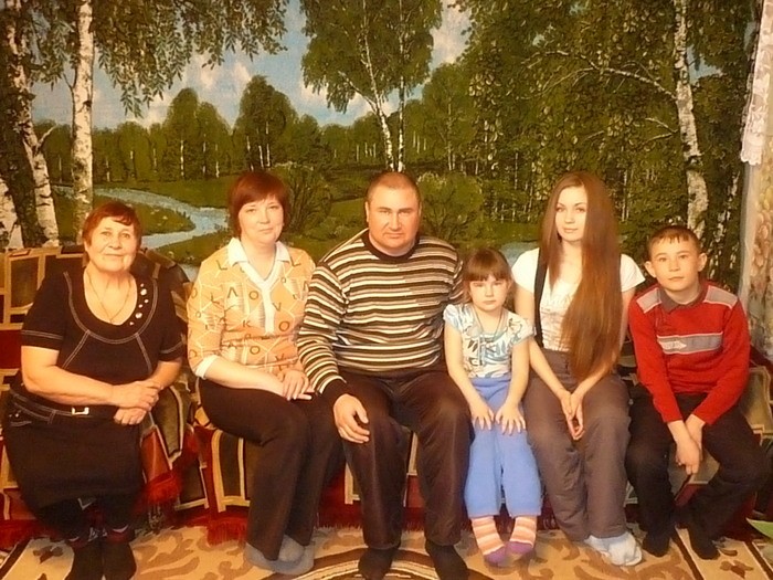 С семьей сына Василия
